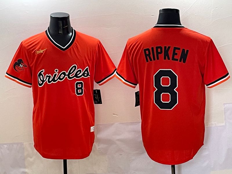 Men Baltimore Orioles #8 Ripken Orange Game 2025 Nike MLB Jersey style 50914